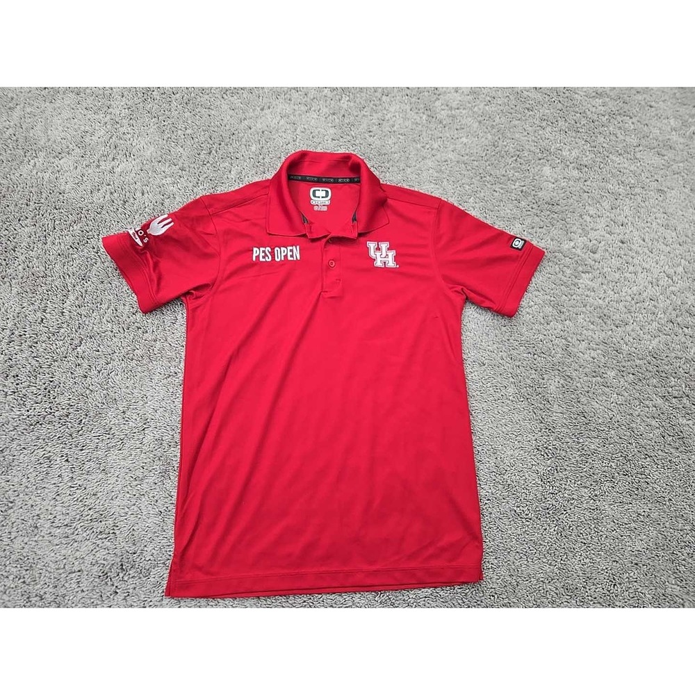 OGIO Men's S/P Red Polo Shirt UH University of Houston PES OPEN Italiano's Short